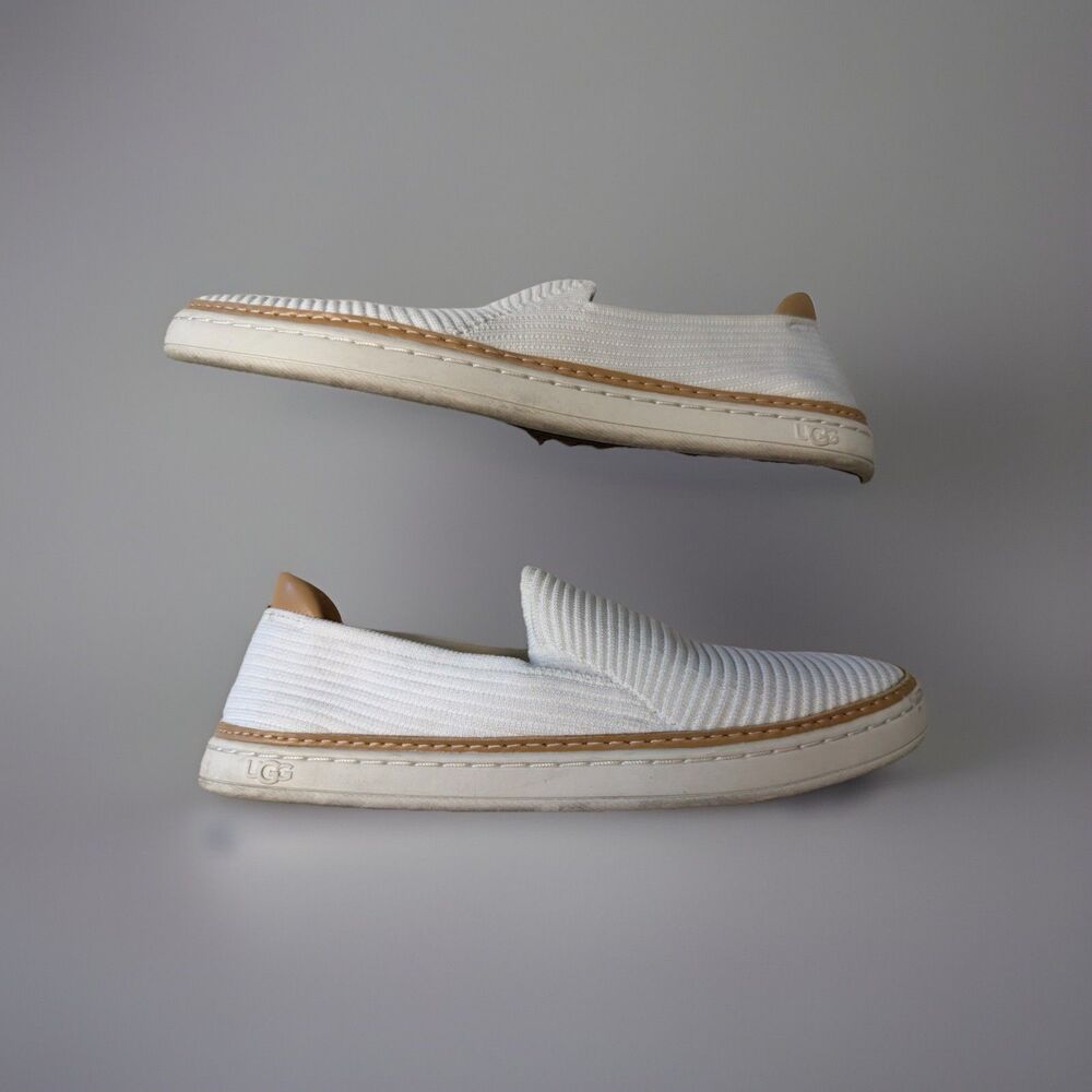 UGG Women's White Alameda Sammy Fabric Slip-On Casual Sneakers - Sz 7 - Picture 7 of 10